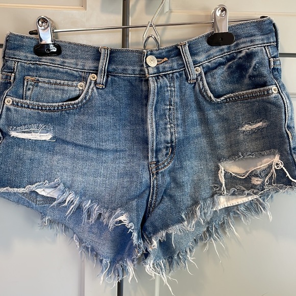 Free People Blue Jean Cut Offs - Picture 4 of 4